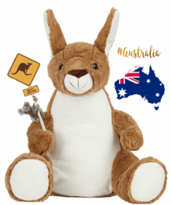 Plyšová kengura s osobnou výšivkou a darčekom SiMatula