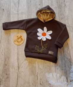 Mikina s kapucňou - kvet